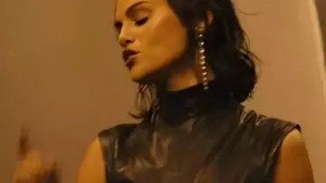 In The Dark Leather Top worn by Selena Gomez in Selena Gomez - In The Dark (Official Music Video)