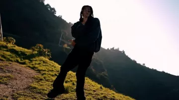 Amiri Black Flared Stack Jeans worn by DDG in DDG - Maybach Curtains (Official Video)