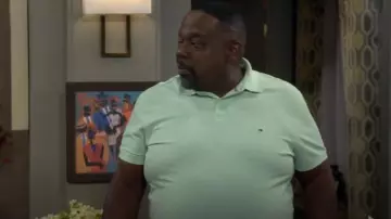 Tommy Hilfiger Men's Big & Tall Classic-Fit Ivy Polo worn by Calvin Butler (Cedric the Entertainer) as seen in The Neighborhood (S08E03)