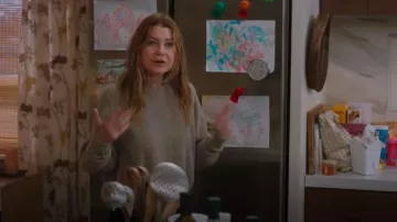 Celine Crew Neck Sweater worn by Meredith Grey (Ellen Pompeo) as seen in Grey's Anatomy (S22E02)