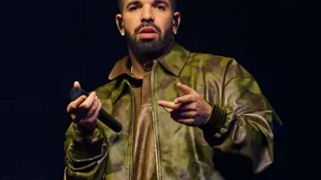 Blouson en cuir Drake Scotiabank Arena Toronto 2025