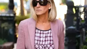 NYC 2025 Sarah Jessica Parker Pink Blazer