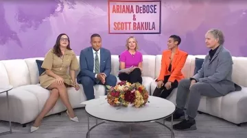 Manolo Blahnik Maysli 70 Nappa Slingback porté par Savannah Sellers comme on le voit dans Today le 27 octobre 2025