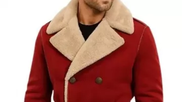 Christmas Red Shearling Belted Trench Coat in Jingle Bells, Christmas Song, Nursery Rhymes And Cartoon Videos by Little Treehouse