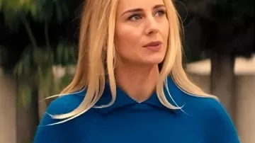 Nobody Wants This S2 Justine Lupe Collared Knit Sweater worn by Morgan (Justine Lupe) as seen in Nobody Wants This (S02)