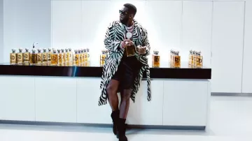 Tom Ford Zebra Print Robe worn by Sean Combs in Diddy - ACT BAD (ft. City Girls & Fabolous) [Official Video]