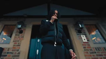 Amiri Black Crystal Stick Poke Hoodie worn by Digga D in Digga D - I'm From... (Official Video)