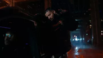 Prada Black Light Nylon Puffer Jacket worn by Drake in Drake - What's Next (Official Music Video)