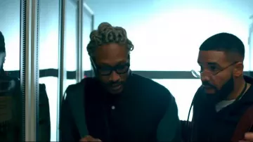 Tom Ford Black Square Eyeglasses worn by Future in Future - Life Is Good (Official Music Video) ft. Drake