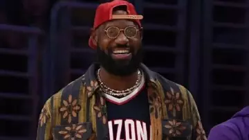 Lakers VS Timberwolves Floral Stripe Shirt worn by LeBron James in LeBron James' Top 40 Career Plays