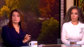 Cinq a Sept Seferina Dress worn by Ana Navarro as seen in The View on October 27, 2025