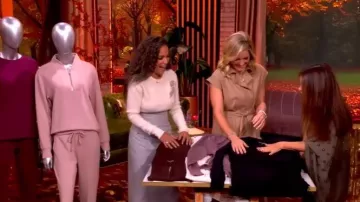 Theory Dolman Sleeve Trench Coat Midi Dress worn by Sara Haines as seen in The View on  October 27, 2025