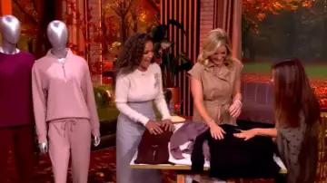 Theory Dolman Sleeve Trench Coat Midi Dress worn by Sara Haines as seen in The View on  October 27, 2025