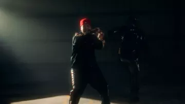 Pantalon de survêtement Palm Angels x Haas Black Star Stripe porté par Duki à DUKI, Jhayco - RoCKSTAR 2.0 (Vidéo Officielle)