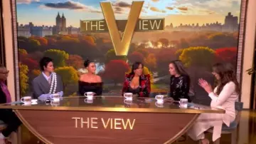 Shoshanna Sam Dress worn by Alyssa Farah Griffin as seen in The View on October 28, 2025