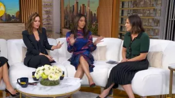 Veronica Beard Marie Cardigan usado por Elizabeth Schulze como se ve en Good Morning America el 27 de octubre de 2025