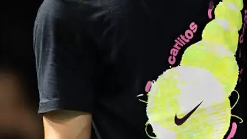 Paris ATP Masters 1000 Tenis Balls Graphic T-Shirt worn by Carlos Alcaraz in Head-to-Head Carlos Alcaraz vs Cameron Norrie | Rolex Paris Masters