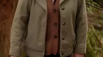 Green Wool Jacket worn by (Shauna Sand) in Yellowjackets