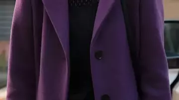 Purple Coat worn by Lana Lawton (Sarah Dugdale) in Dial S for Santa