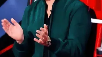 Green Suede Bomber Jacket worn by Michael Bublé in The Voice S28