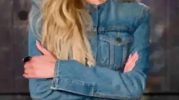 Denim Collarless Jacket worn by Kelsea Ballerini in The Voice S28