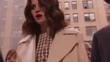 Only Murders In The Building S05 Mabel Mora Trench Coat worn by Mabel Mora (Selena Gomez) as seen in Only Murders in the Building (S05E04)