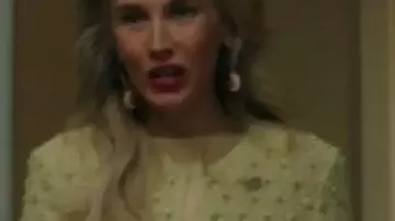 Chad Powers 2025 Tricia Yeager Embellished Cardigan worn by Tricia (Wynn Everett) as seen in Chad Powers (S01E01)