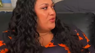 90 Day Fiance Pillow Talk Molly Hopkins Bat Print Pajamas worn by Self (Molly Hopkins) as seen in 90 Day Fiancé: Pillow Talk