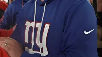 Sweat à capuche Sideline Initial Home Blue porté par Brian Daboll dans les Giants de New York