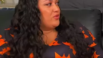 Pijamas de Estampado de Murciélago Negro y Naranja 90 Day Fiance Pillow Talk