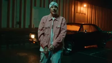 IceCream Blue Snakeskin Print Running Dog Jeans worn by Duki in DUKI - Si Me Sobrara el Tiempo (Video Oficial)