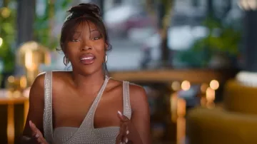 The Attico Crystal-embellished Semi-sheer Dress worn by Chelsea Lazkani as seen in Selling Sunset (S09E01)