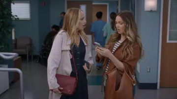 Jerome Dreyfuss Igor Bag in Goatskin Bordeaux worn by Teddy Altman (Kim Raver) as seen in Grey's Anatomy (S22E03)