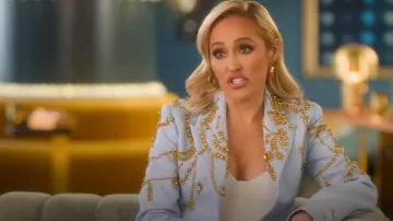 Blazer de cristal Clementine de L'Agence usado por Mary FitzGerald como se ve en Selling Sunset (S09E02)