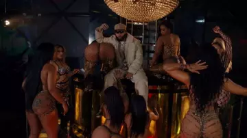 Jean de travail Louis Vuitton Monogram crème porté par El Alfa à EL ALFA - HELICOPTERO