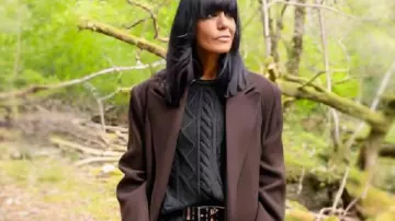 Celebrity Traitors S1 Claudia Winkleman Leather Effect Coat