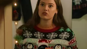 Un glaçage royal Noël 2025 Ellise Roth Penguins Pull graphique