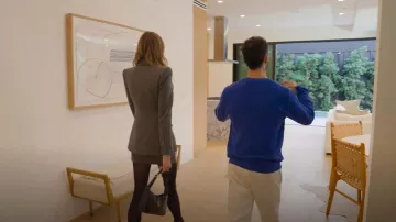 Saint Laurent LE 5 À 7 in Smooth Leather Alanna Gold in Selling Sunset (S09E02)