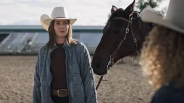 Free People Movement Pippa Packable Puffer Jacket worn by Katie Fleming Morris (Baye McPherson) as seen in Heartland (S19E03)