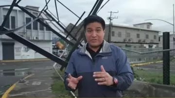 Veste de pluie Rei Teris GTX portée par George Solis comme on le voit dans Today le 29 octobre 2025