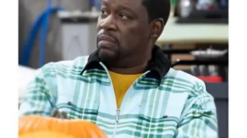 Shifting Gears S2 Daryl Mitchell Blue Plaid Flannel Jacket