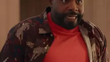 Loot S3 Ron Funches Chemise à imprimé léopard