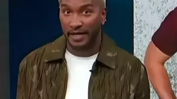 Scott Evans Green Textured Jacket as seen in Access Hollywood