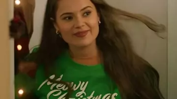 Un Noël de glaçage royal Pull vert Ellise Roth Cat comme on le voit dans Un Noël de glaçage royal