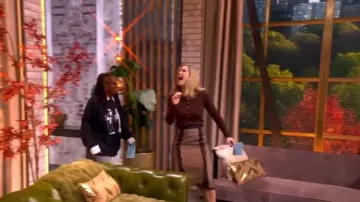 Gucci GG Net Skirt with Lace Trims worn by Sara Haines as seen in The View on October 30, 2025