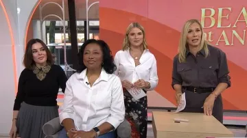 Alice + Olivia Porla Embellished Stretch-Wool Top worn by Erica Taylor as seen in Today on October 30, 2025