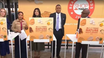 Larroudé Pixie Ankle Strap Platform Pump worn by Adrianna Barrionuevo Brach as seen in Today on October 30, 2025