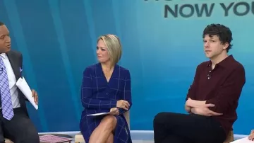Toccin x RTR Windowpane Cardigan Dress worn by Dylan Dreyer as seen in Today on October 30, 2025