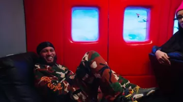 Chrome Hearts x Matty Boy Camo Cargo Sweatpants worn by El Alfa in El Alfa "El Jefe" Ft. Angel Dior- Un Selfie Con 3 Millones