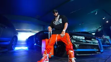 Rick Owens Orange & White Geobasket Sneakers worn by El Alfa in EL ALFA "EL CAPO" ❌ NORIEL ❌ TRUENO - LOS APARATOS ✈️???? #SagitarioTheAlbum